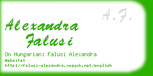 alexandra falusi business card